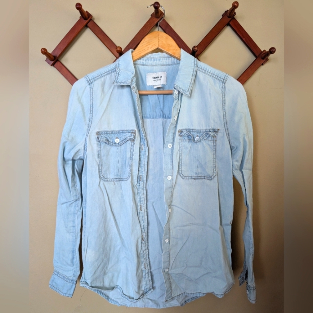 forever 21 chambray shirt
